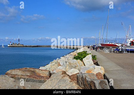 Digue de mer, Le Havre, Seine-Maritime, Haute-Normandie, France Banque D'Images