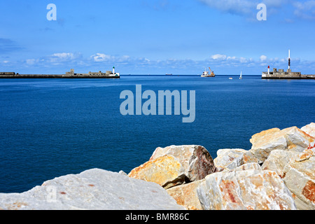 Digue de mer, Le Havre, Seine-Maritime, Haute-Normandie, France Banque D'Images