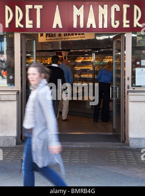 Pret a manger snack-bar sur Cannon Street, Londres Banque D'Images