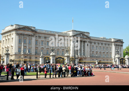 Buckingham Palace, Londres, résidence officielle de la Reine, HM Banque D'Images