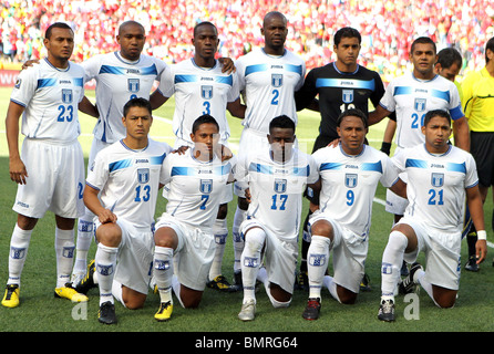 Groupe de l'ÉQUIPE DU HONDURAS HONDURAS V CHILI MBOMBELA STADIUM AFRIQUE DU SUD 16 Juin 2010 Banque D'Images