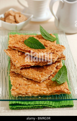 Gâteau crépitant.de Coca ou chicharrones llardons Recette disponible. Banque D'Images