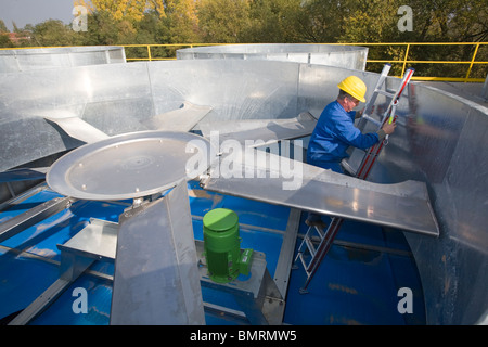 Projet d'énergie géothermique à Landau, de ventilateurs dans la centrale, Landau, Allemagne Banque D'Images