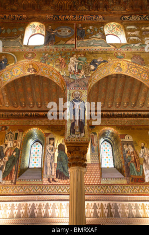 Mosaïques de la chapelle Palatine, Palerme, Sicile Banque D'Images