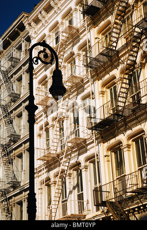 Maisons en rangée en fonte à New York, quartier de SoHo Banque D'Images