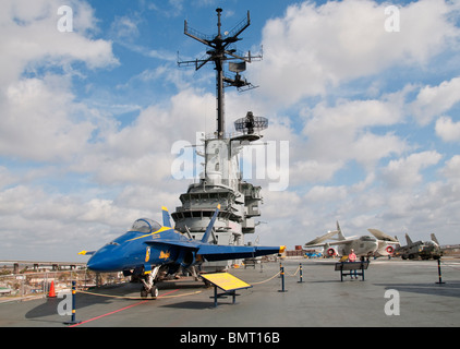 Texas, Corpus Christi, USS Lexington Museum, la seconde guerre mondiale porte-avions ère Banque D'Images