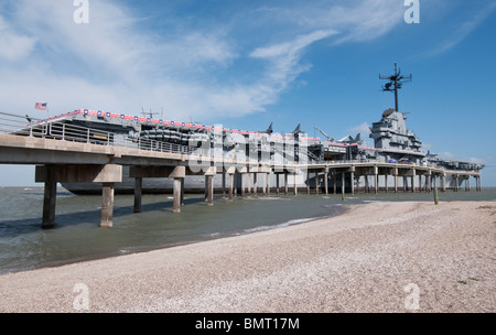 Texas, Corpus Christi, USS Lexington Museum, la seconde guerre mondiale porte-avions ère Banque D'Images