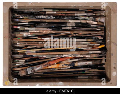 Pinceaux de bac Banque D'Images