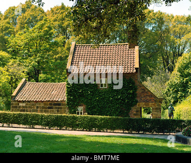 Le capitaine Cook's cottage dans les jardins Fitzroy Melbourne Australie Banque D'Images