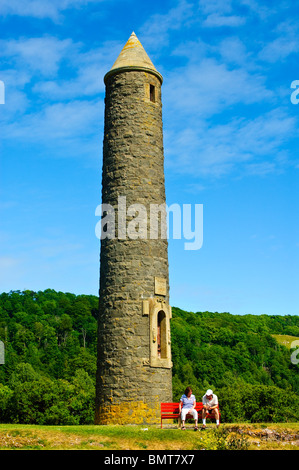 Le monument connu localement sous le crayon à la bataille de Largs où les Écossais en 1263 envahisseurs Viking défait Banque D'Images