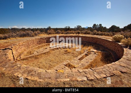 Kiva au Lowry Pueblo dans les canyons sur le site anciens National Monument, Colorado, USA Banque D'Images