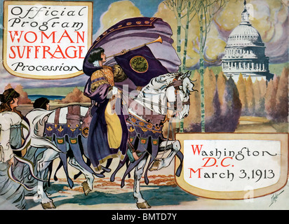 Programme officiel - Woman Suffrage universel procession, Washington, D.C., le 3 mars 1913 Banque D'Images