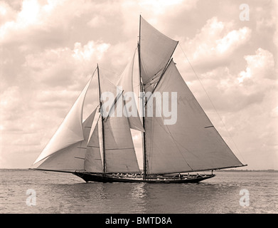 Le Volontaire - Vainqueur de l'America's Cup en 1887, ici en 1891 Banque D'Images