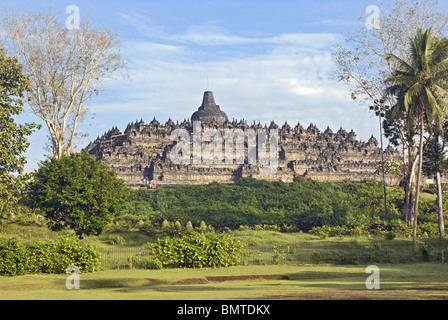 Indonesia-Java General-View à Borobudur, d'Ouest Banque D'Images