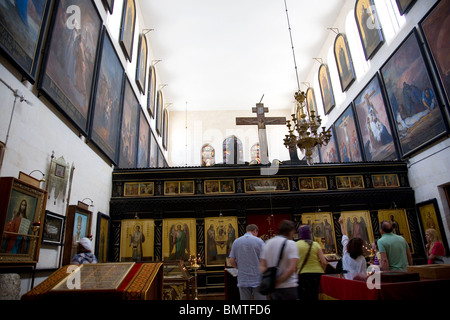 Intérieur de la cathédrale Alexander Nevsky St, Jérusalem Banque D'Images