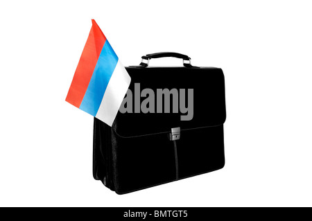 Portefeuille avec un drapeau de la Russie Banque D'Images