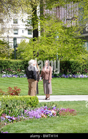 Complexe de Temple Square du Temple et de l'habitation d'autres bâtiments de l'église des Mormons, Salt Lake City, Utah, USA Banque D'Images