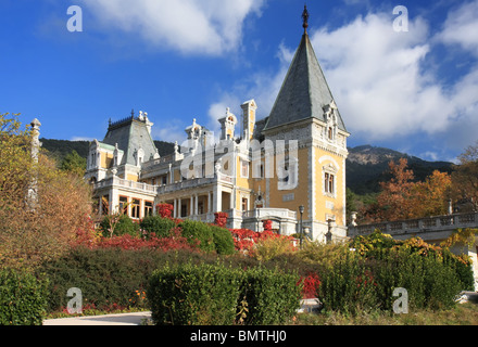 Palais de l'empereur russe Alexandre III en (près de Massandra Yalta). Construit en 1881-1902. La Crimée, Ukraine Banque D'Images