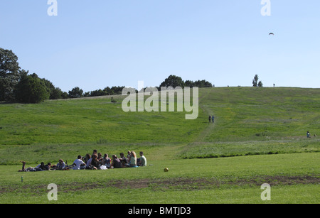 Les jeunes ont été Londres Hampstead Heath pique-nique 2010 Banque D'Images