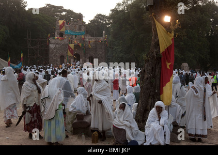 L'Afrique. L'Éthiopie. Gonder. Festival Timkat. Banque D'Images
