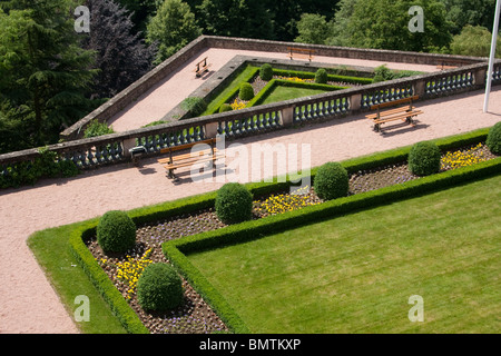 Citadelle historique jardin ensoleillé paysager baroque Banque D'Images