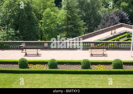 Citadelle historique jardin ensoleillé paysager baroque Banque D'Images