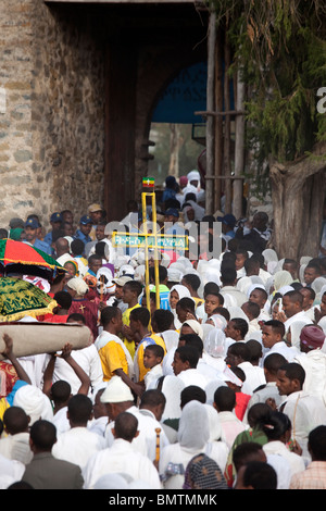 L'Afrique. L'Éthiopie. Gonder. Festival Timkat. Banque D'Images