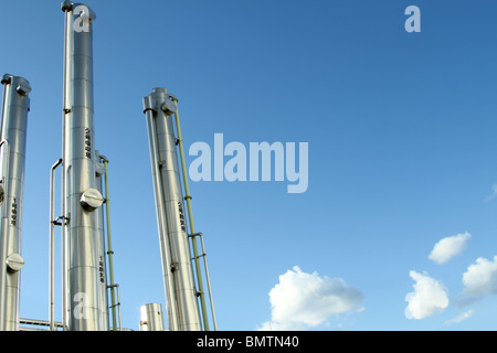 Plan biogaz Kobe. Aujourd'hui, le gaz naturel est utilisé dans une station-service pour véhicules au gaz de remplissage Banque D'Images