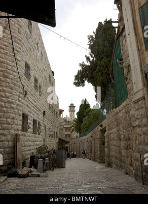 Via Dolorosa off El-Wad - Jérusalem - Israël Banque D'Images