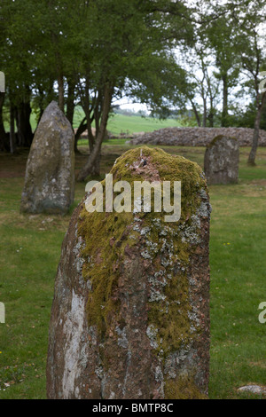 Balnuaran de Clava cimetière préhistorique près d'Inverness, Scotland, UK. L'année 4000 l'ancienne couronne CAIRN ET PASSAGE GRAVES Banque D'Images