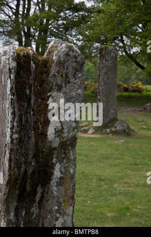 Balnuaran de Clava cimetière préhistorique près d'Inverness, Scotland, UK. L'année 4000 l'ancienne couronne CAIRN ET PASSAGE GRAVES Banque D'Images