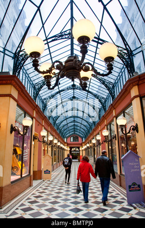 Paris, Les Grands Boulevards, le passage des princes construit en 1860 entre le Boulevard des Italiens et la Rue de Richelieu Banque D'Images