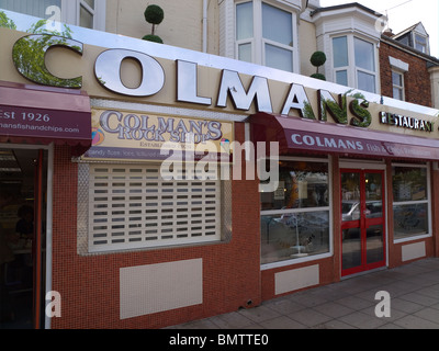 Colman's célèbre poisson et Friterie à South Shields Tyne et Wear Angleterre Banque D'Images