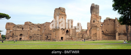 Vue panoramique sur les thermes de Caracalla, Rome, Italie Banque D'Images