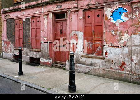 Une maison géorgienne sur princelet street à whitechapel, spitalfields, Londres Banque D'Images