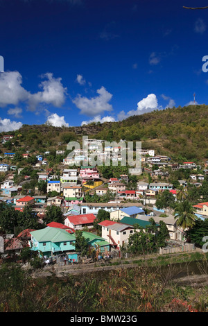 Caraïbes, St Lucia, Canaries Village Banque D'Images