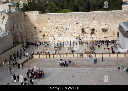 L'ouest de Mur des lamentations à Jérusalem - Israël Banque D'Images