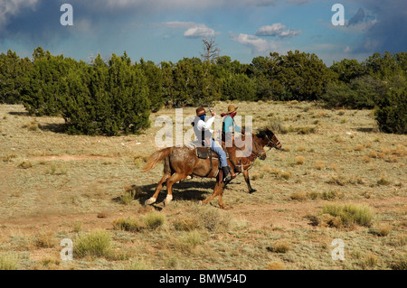 Voleurs de train Grand Canyon Arizona fer attaque Banque D'Images