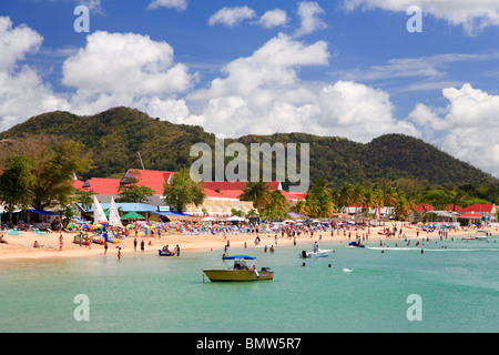 Caraïbes, St Lucia, Rodney Bay, plage de Reduit Banque D'Images