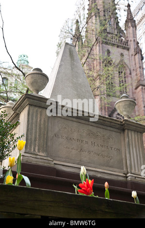 Lieu de sépulture de Alexander Hamilton, NYC Banque D'Images