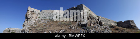 Une vue panoramique de l'immense château Fortezza à Rethymnon Crète Banque D'Images