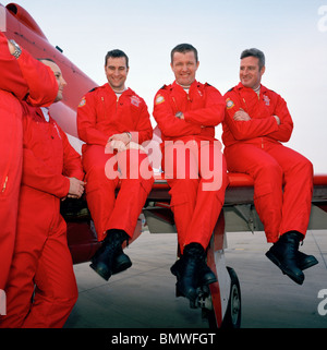 Moment festif par les pilotes" de "l'flèches rouges', la Royal Air Force britannique de l'équipe de voltige. Banque D'Images