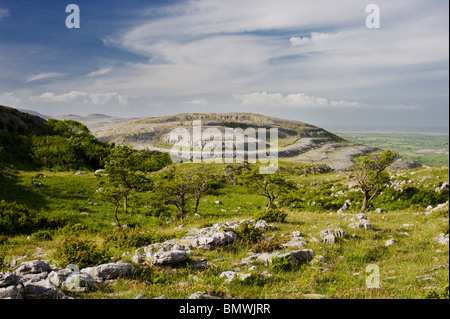 À l'égard de Slieve Roe Mullaghmore, le Burren, Co Clare, Ireland Banque D'Images