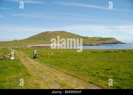 Mynydd Enlli montagne sur Bardsey Island, au nord du Pays de Galles Banque D'Images