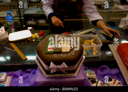 Cake Shop marché couvert d'Oxford en Angleterre Angleterre Europe Banque D'Images