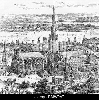 Cathédrale de St Paul (depuis le Nord) Banque D'Images