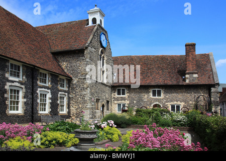 Musée de Canterbury dans la chambre de Lambin construire en 1180, l'hôpital plus tard de pauvres prêtres fondée en 1200, Canterbury Kent UK Banque D'Images