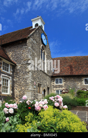 Musée de Canterbury dans la chambre de Lambin construire en 1180, l'hôpital plus tard de pauvres prêtres fondée en 1200, Canterbury Kent UK Banque D'Images