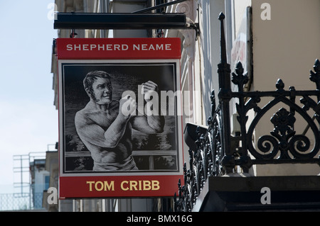 Inscrivez-vous sur le tom Cribb pub, Panton Street, London, SW1 Banque D'Images