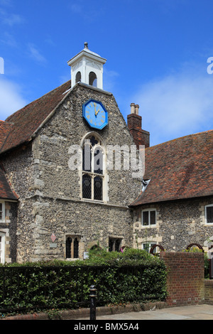 Musée de Canterbury dans la chambre de Lambin construire en 1180, l'hôpital plus tard de pauvres prêtres fondée en 1200, Canterbury Kent UK Banque D'Images